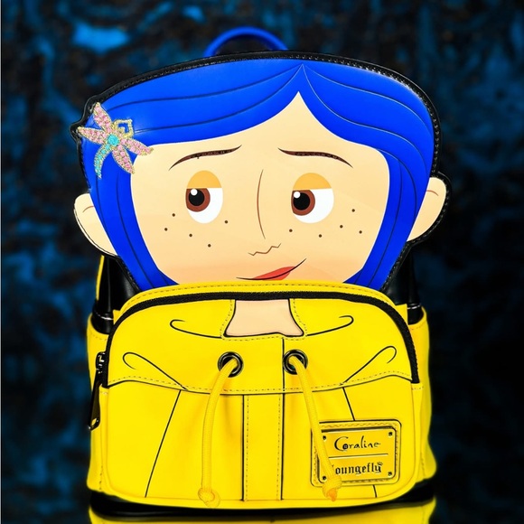 Loungefly Laika Coraline Raincoat Cosplay Mini Backpack - Picture 1 of 14